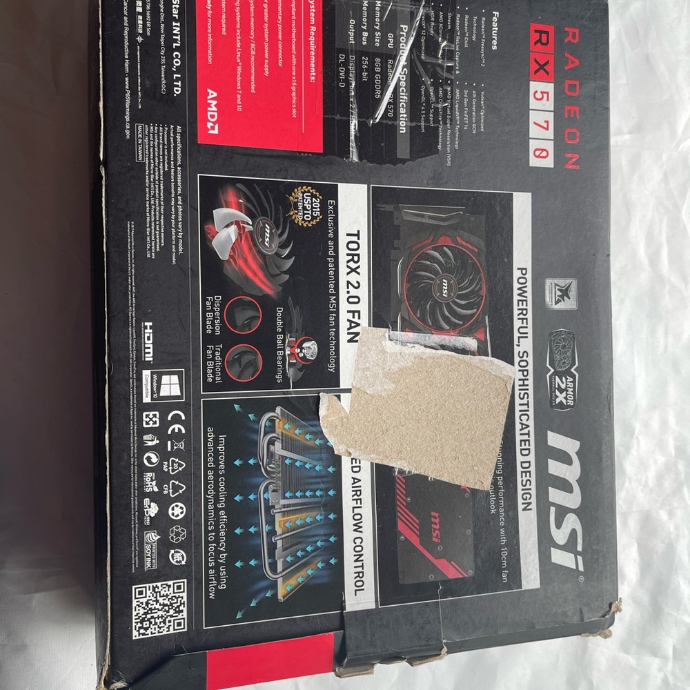 MSI Radeon RX 570 ARMOR MK2 8G OC Graphics Card - Picture 3 of 13